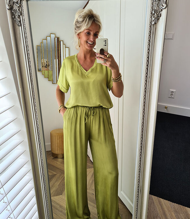 Zijdelook T-shirt Groen
