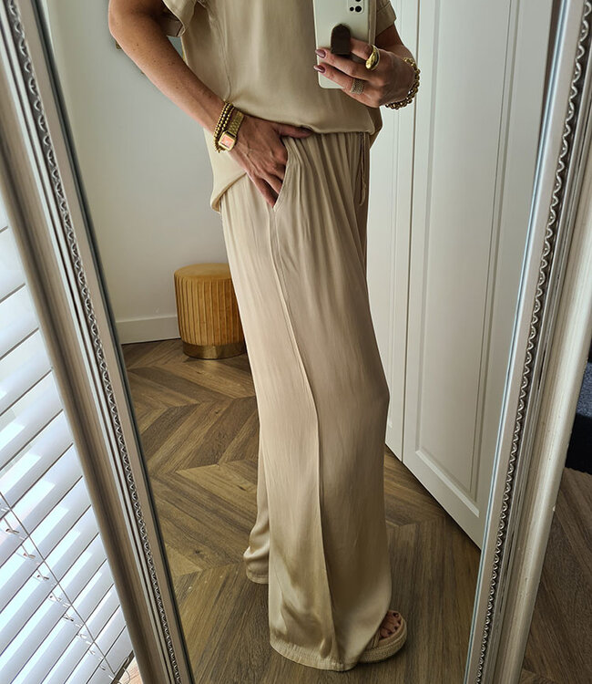 Zijdelook Pantalon Gold