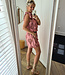 2-Delige Set Palmtree Haltertop + Short Roze