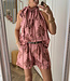 2-Delige Set Palmtree Haltertop + Short Roze