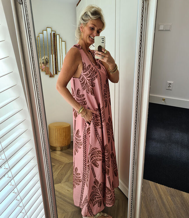Palmtree Dress Roze