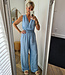 Dunne Denim Jumpsuit Blauw
