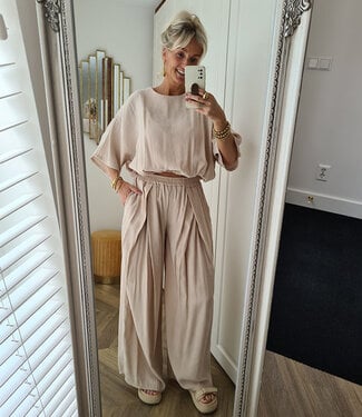 Luxe 2-Delige Set Beige Top + Broek