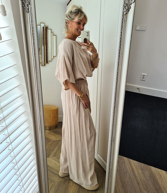 Luxe 2-Delige Set Beige Top + Broek