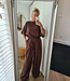 Luxe 2-Delige Set Donkerbruin Top + Broek