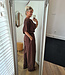Luxe 2-Delige Set Donkerbruin Top + Broek