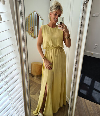 2-Delige Set Top + Rok Zachtgeel