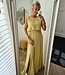 2-Delige Set Top + Rok Zachtgeel