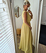 2-Delige Set Top + Rok Zachtgeel