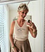 Gehaakt Hemdje Saint Tropez Beige
