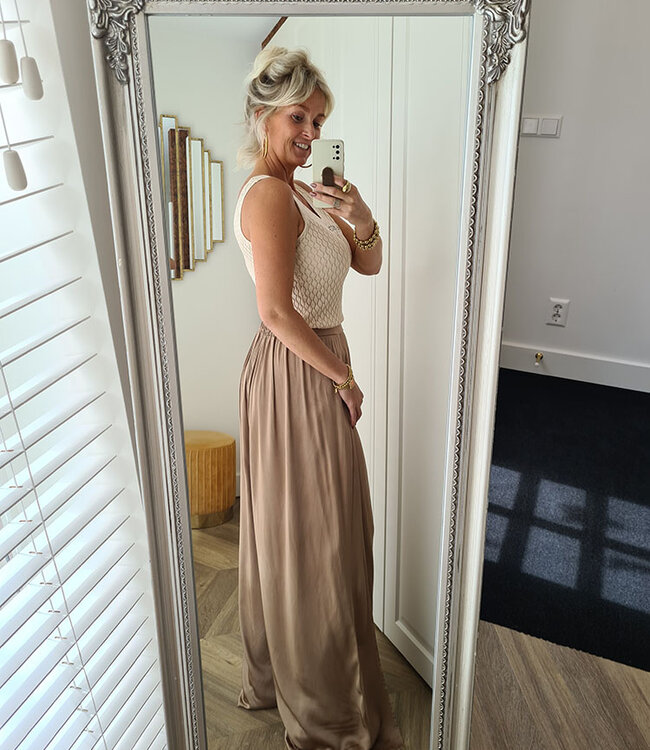 Gehaakt Hemdje Saint Tropez Beige