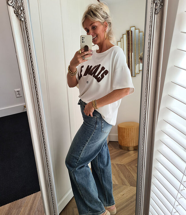 Oversized T-shirt Le Marais Wit/Bruin