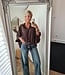 Oversized Blouse met Strikdetail Donkerbruin