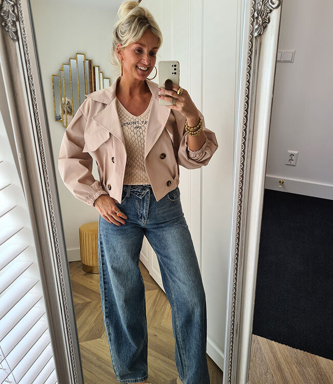 Short Jack Beige met Knopen