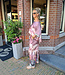 2-Delige Blouse + Broek Zijdelook Set Taupe
