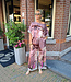 2-Delige Blouse + Broek Zijdelook Set Taupe