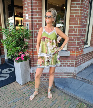 2-Delige Summer Zijdelook set Groen