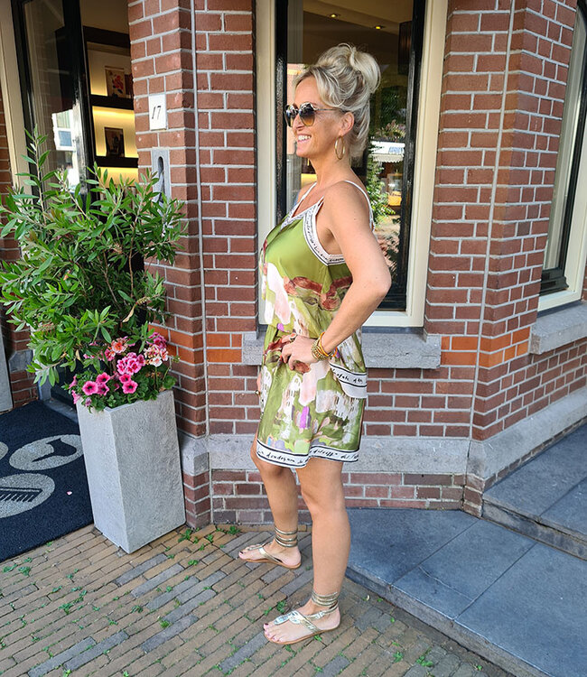 2-Delige Summer Zijdelook set Groen
