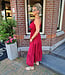 Lange Jurk met Spaghettibandjes Rood