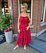 Lange Jurk met Spaghettibandjes Rood
