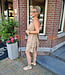 Halterjurkje met Strikdetail Camel