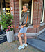Biba Bomber Korte Mouw Groen/Oranje