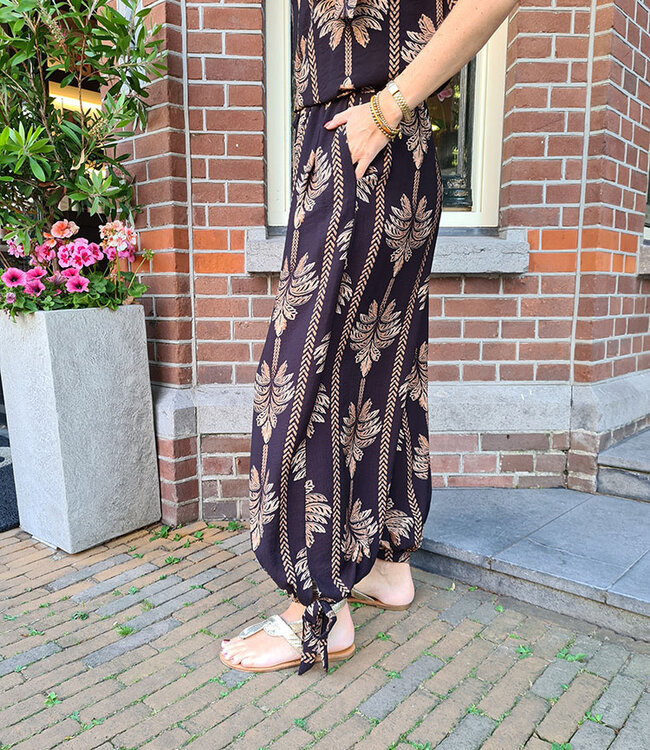 Palmtree Ballonbroek Zwart/Camel