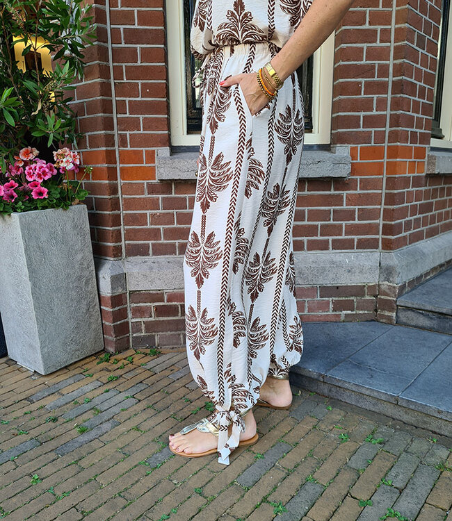 Palmtree Ballonbroek Crème/Bruin