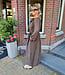 Oversized Lange Wijde Jurk Donkerbruin