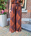 Palmtree Pantalon Bruin/Donkeroranje