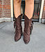 Cowboylaars Franje Gouden Details Bruin