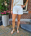 Denim Short Ruffle Rand Wit