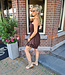 Strapless Playsuit Ruffle Donkerbruin