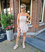 Strapless Playsuit Ruffle Crème