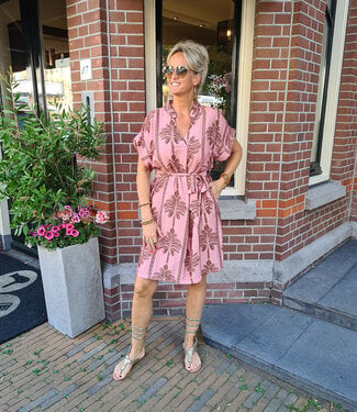 Palmtree Jurkje met Ceintuur Roze
