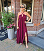 Azzurro Halter Dress met Split Bordeaux