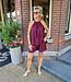 2-Delige Haltertop + short Bordeaux