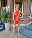 2-Delige Haltertop + short Donker Oranje