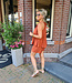2-Delige Haltertop + short Donker Oranje