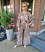 BoeBou Oversized Zijdelook Blouse Leo Bruintinten