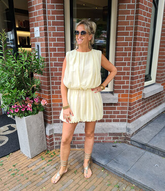Ballon Dress Zachtgeel
