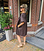 Luchtige Oversized Tuniek/Blouse/Jurk Donkerbruin