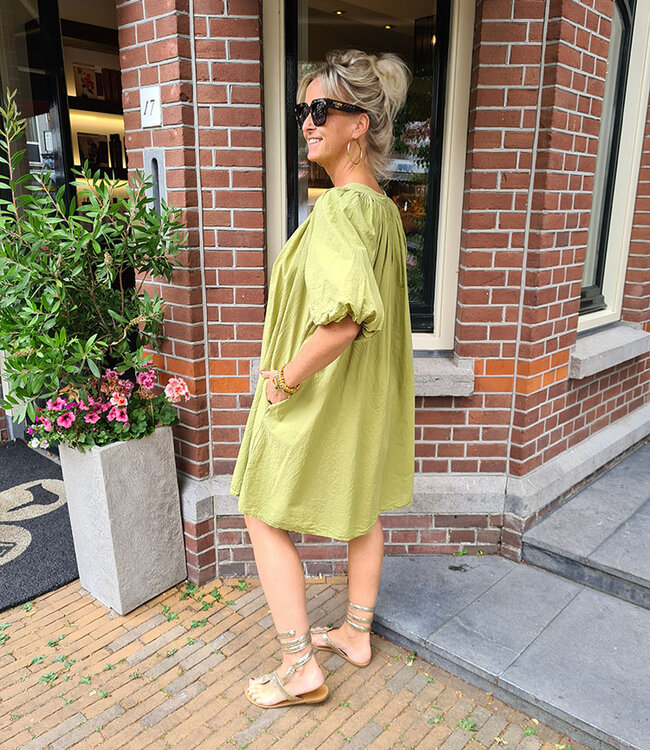 Luchtige Oversized Tuniek/Blouse/Jurk Groen