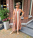 Lurex Zigzag Dress Bruin/Oranje/Groen