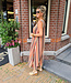 Lurex Zigzag Dress Bruin/Oranje/Groen