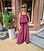 2-Delige Set Ballon Top + Wijde Broek Bordeaux
