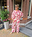 Oversized Ruffle Blouse Flower Rood/Roze