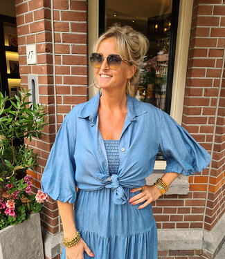 Blouse Pofmouw Dunne Denim