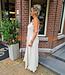 Azzurro Lange Spaghettiband Dress Crème