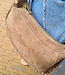 Suède Bag met Studs Monica Taupe